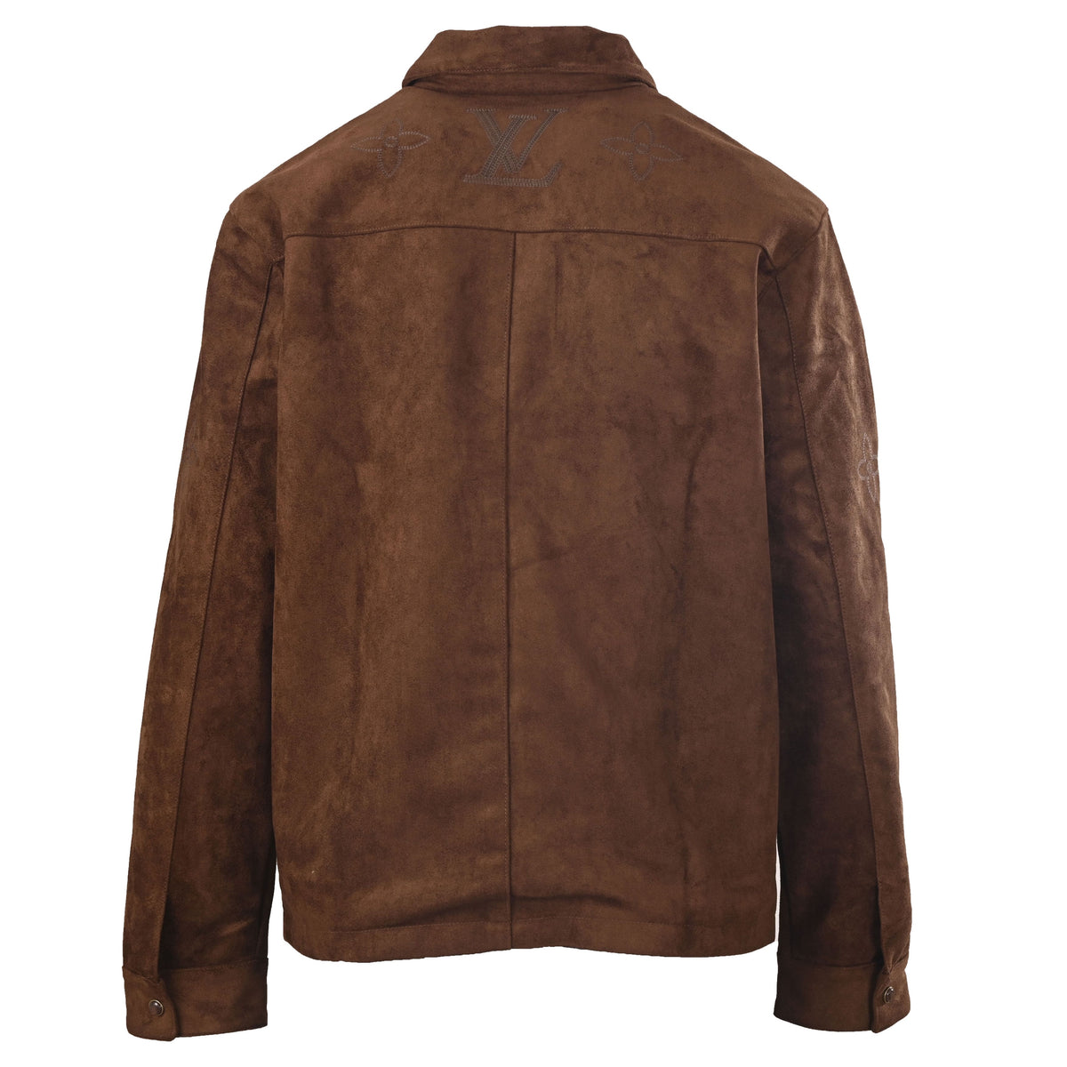 Louis Vuitton Monogram Embroidered Suede Jacket | Luxury Designer Outerwear for Elevated Casual & Streetwear Looks