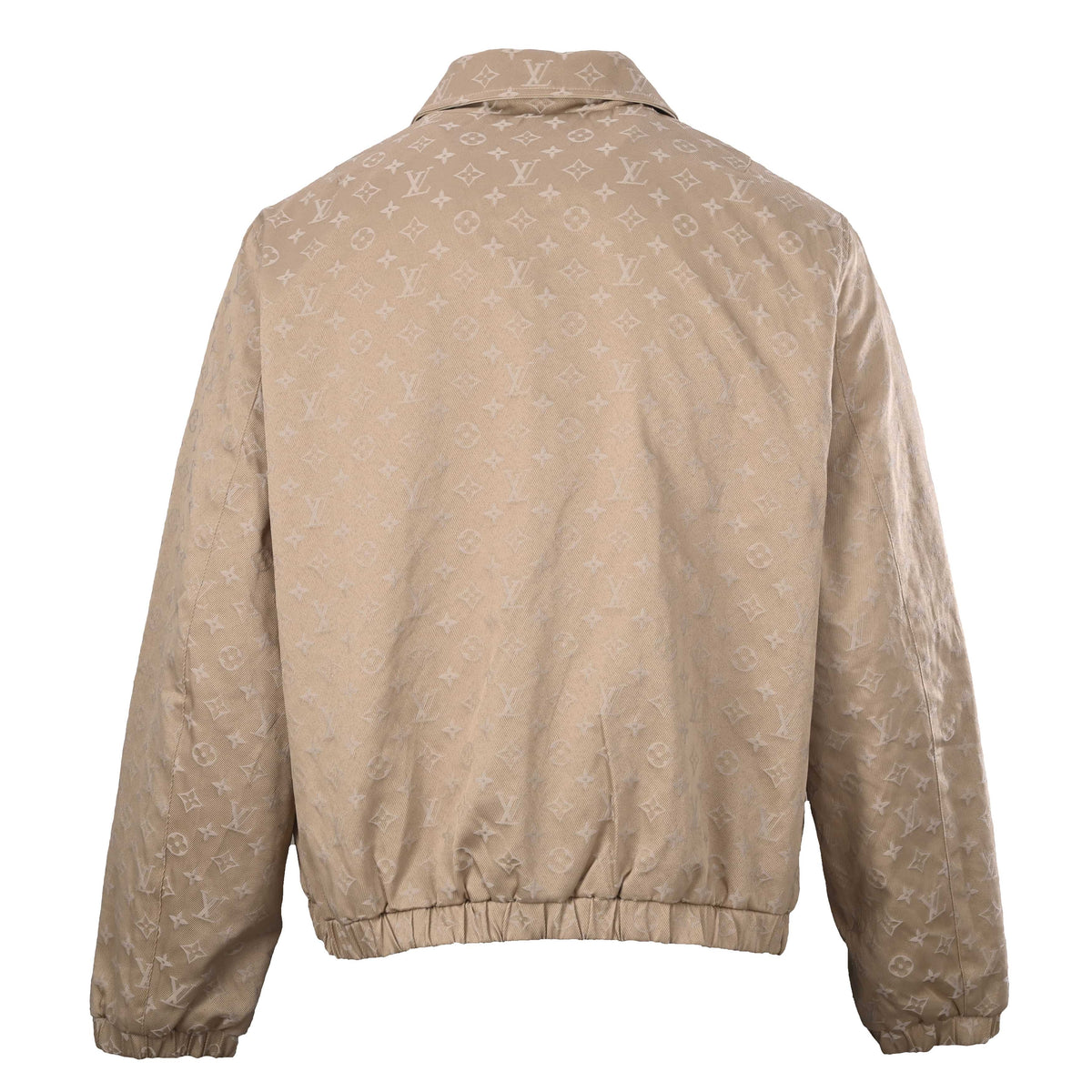 Louis Vuitton Checkerboard Reversible Jacket with Leather Collar & Cinched Waist | Luxury Designer Outerwear
