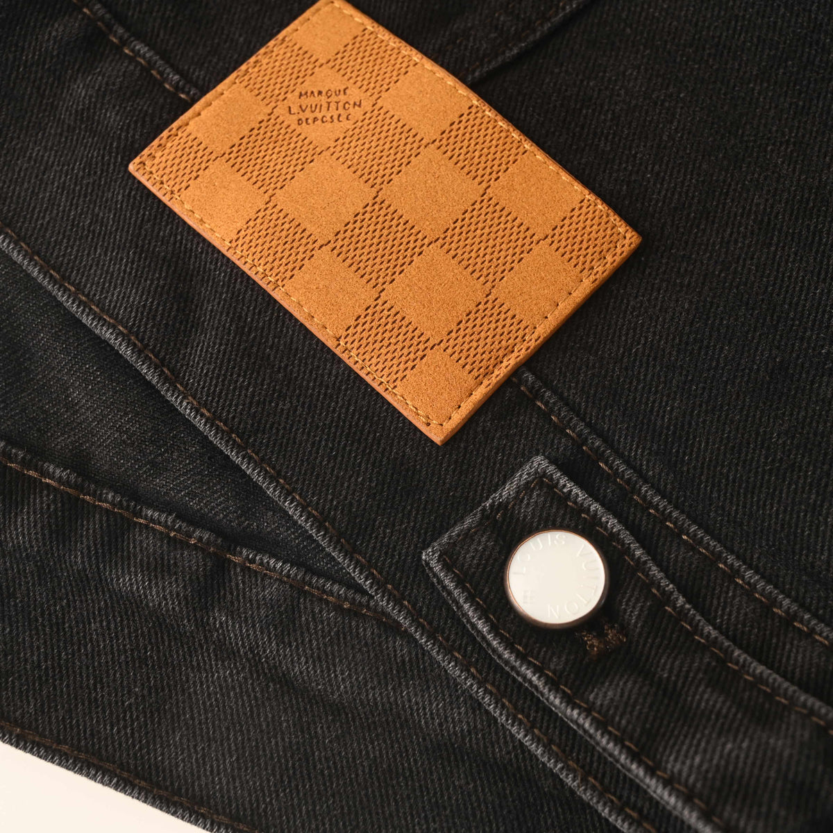 Louis Vuitton Truck Embroidered Denim Jacket - Garment-Washed Fitted Designer Casual Outerwear