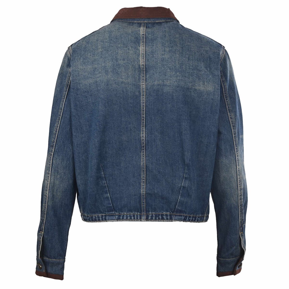 Louis Vuitton Leather-Trim Denim Jacket | Luxury Designer Jean Outerwear for Casual Layering & Statement Streetwear
