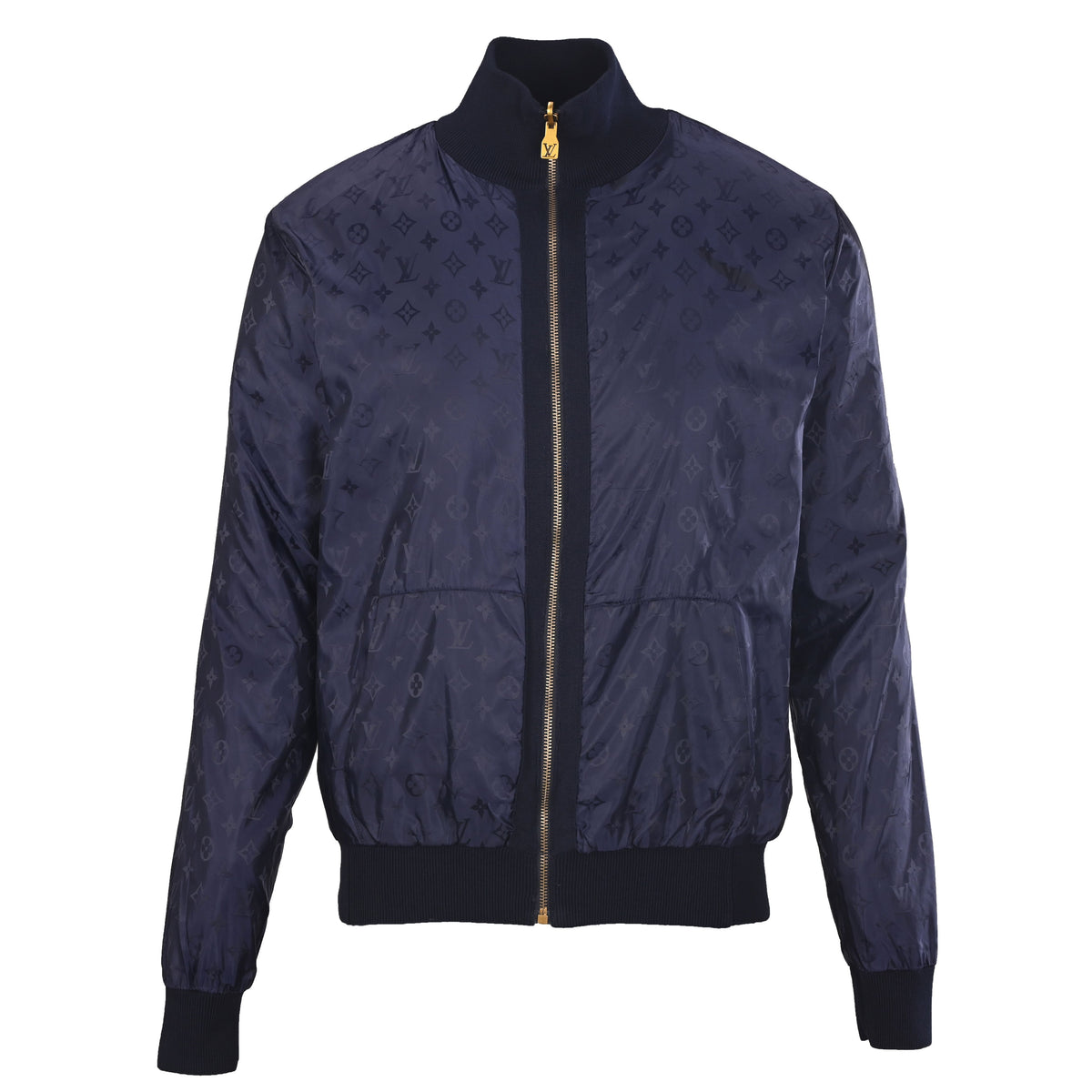 Louis Vuitton Reversible Stand-Collar Jacket | Luxury Leather Label Detail