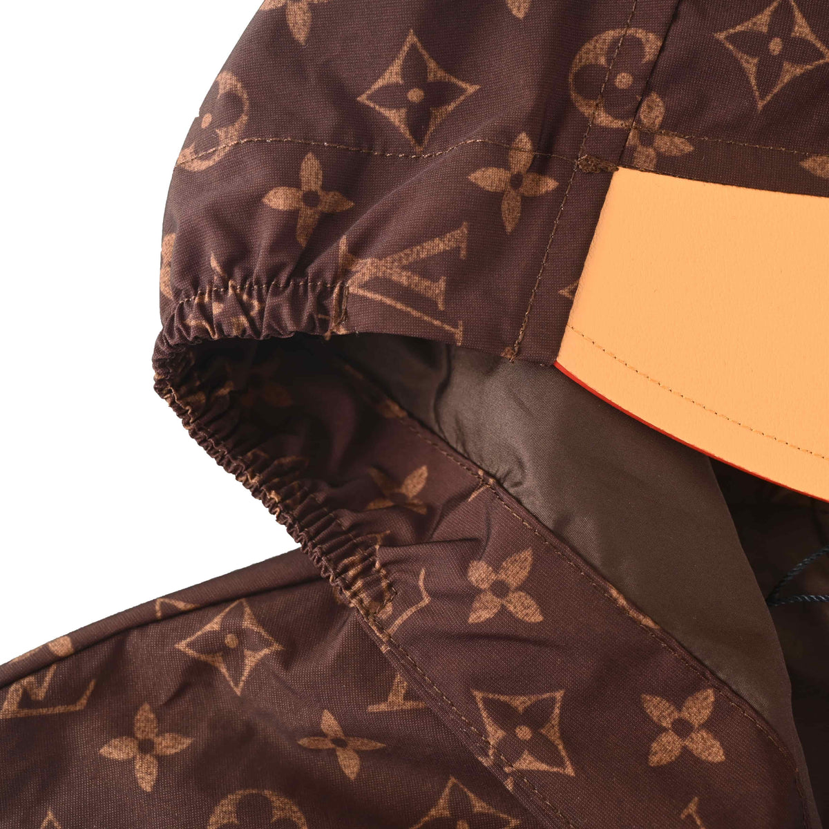 Louis Vuitton All-Over Monogram Hooded Windbreaker with Leather Trim | Technical Designer Jacket & Urban Streetwear