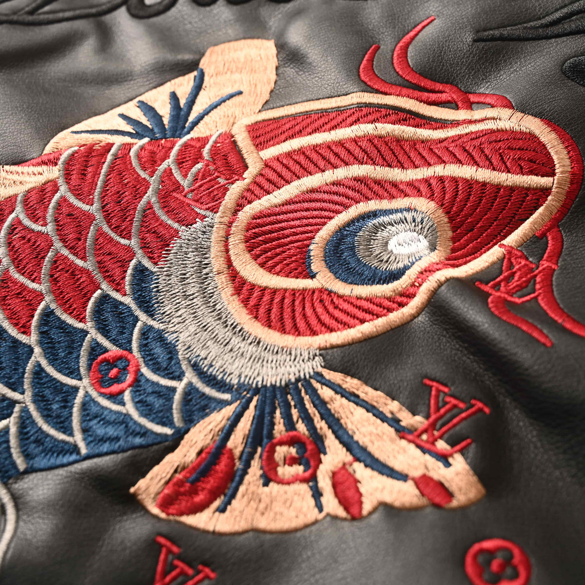 Louis Vuitton Koi Fish Embroidered Leather Jacket | Statement Designer Outerwear & Luxury Streetwear Style