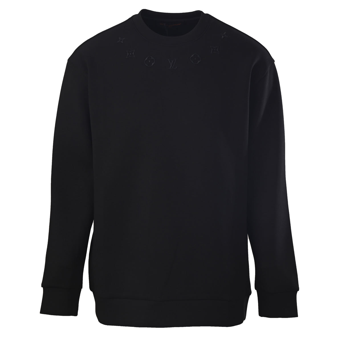 Louis Vuitton Monogram Collar Embroidered Crewneck Sweatshirt | Designer Casual Streetwear