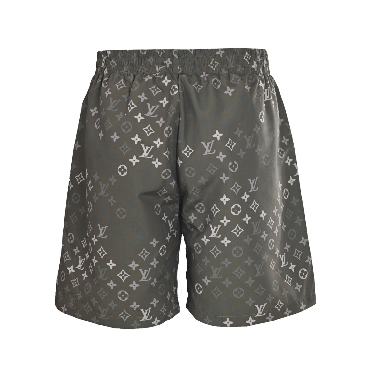 Louis Vuitton Olive Monogram Drawstring Shorts | Designer Summer Casual