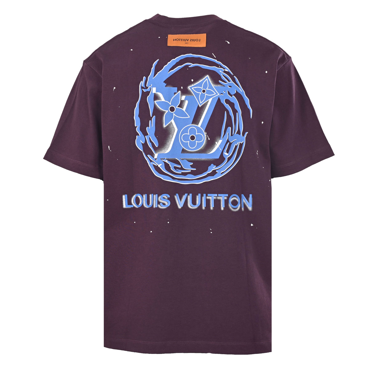 Louis Vuitton Blue Swirl Logo Graphic T-Shirt | Artistic Streetwear