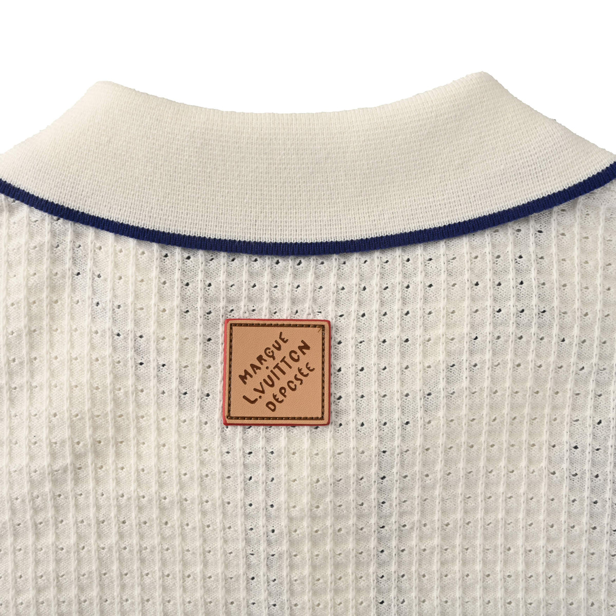 Louis Vuitton Waffle-Texture Embroidered Short-Sleeve Shirt | Luxury Designer Resort & Smart Casual Style