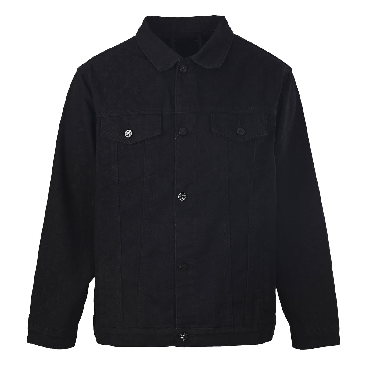 Louis Vuitton Tonal Jacquard Denim Jacket | All-Over Pattern Designer Outerwear for Understated Casual Streetwear