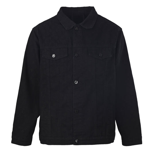 Louis Vuitton Tonal Jacquard Denim Jacket | All-Over Pattern Designer Outerwear for Understated Casual Streetwear