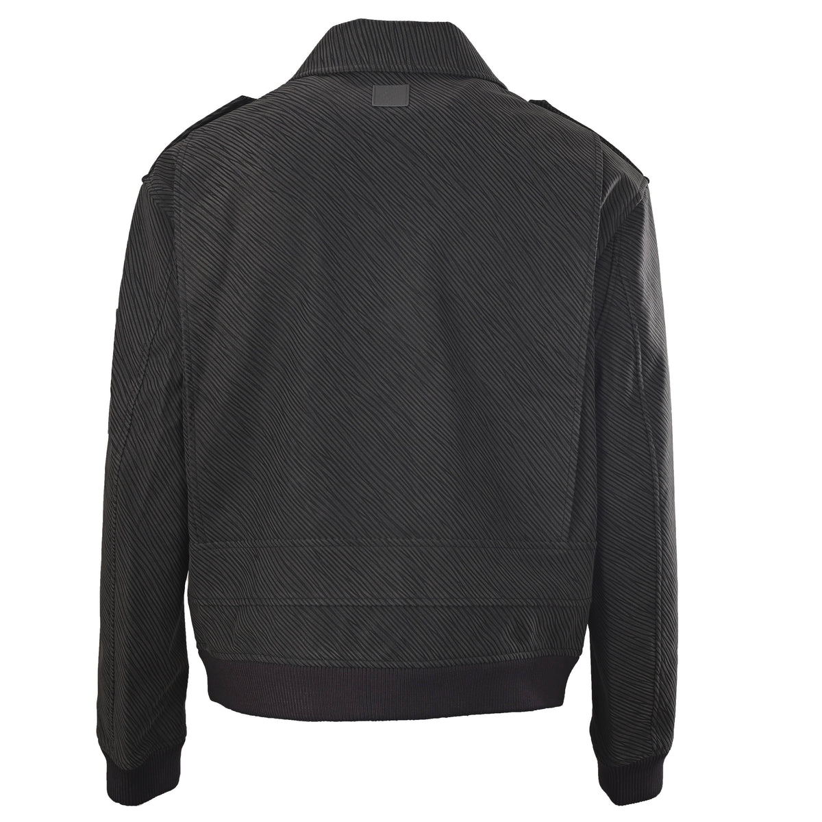 Louis Vuitton Cropped Military-Inspired Jacket - Textured Twill Unisex Outerwear with Gold-Tone Buttons and Epaulettes