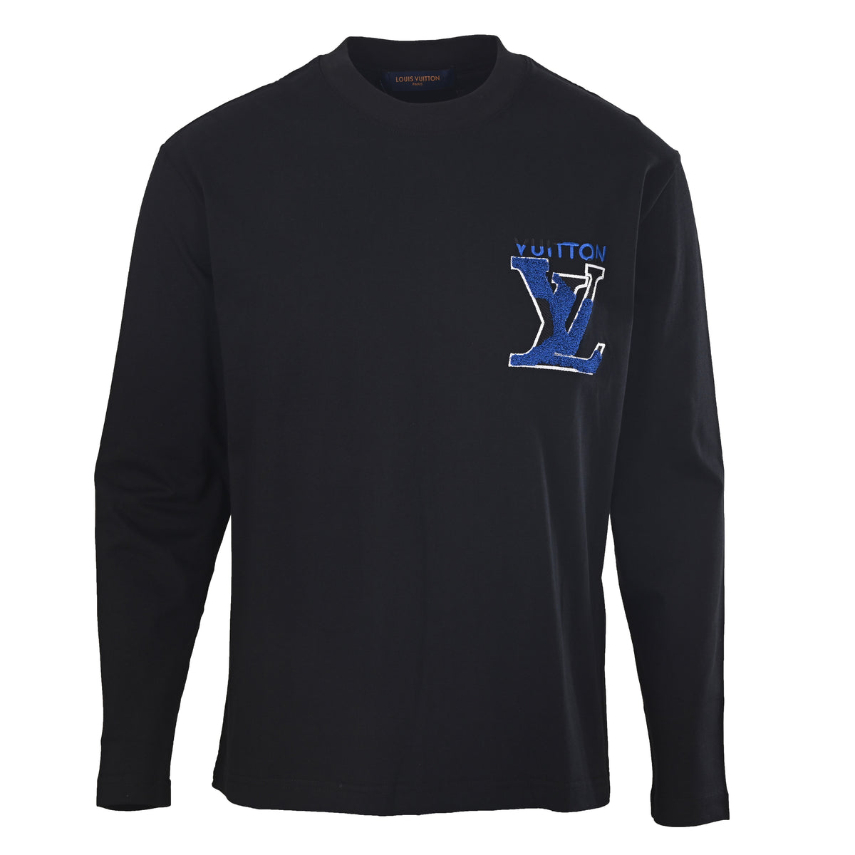 Louis Vuitton Mottled Long-Sleeve T-Shirt with Terry Chest Embroidery | Textured Designer Streetwear Top