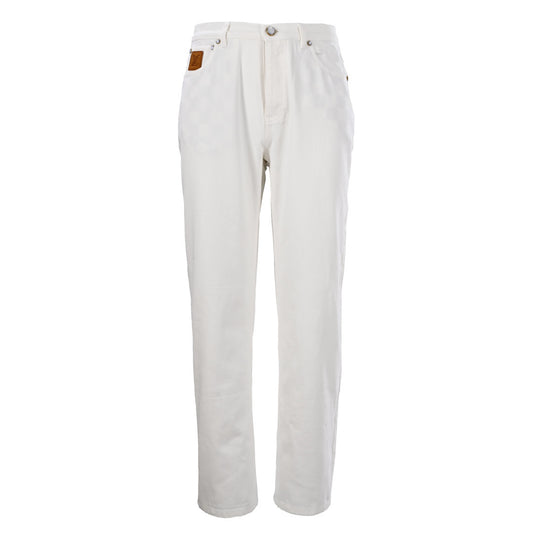 Louis Vuitton White Denim Jeans with Embroidered Pockets | Premium Casual Denim