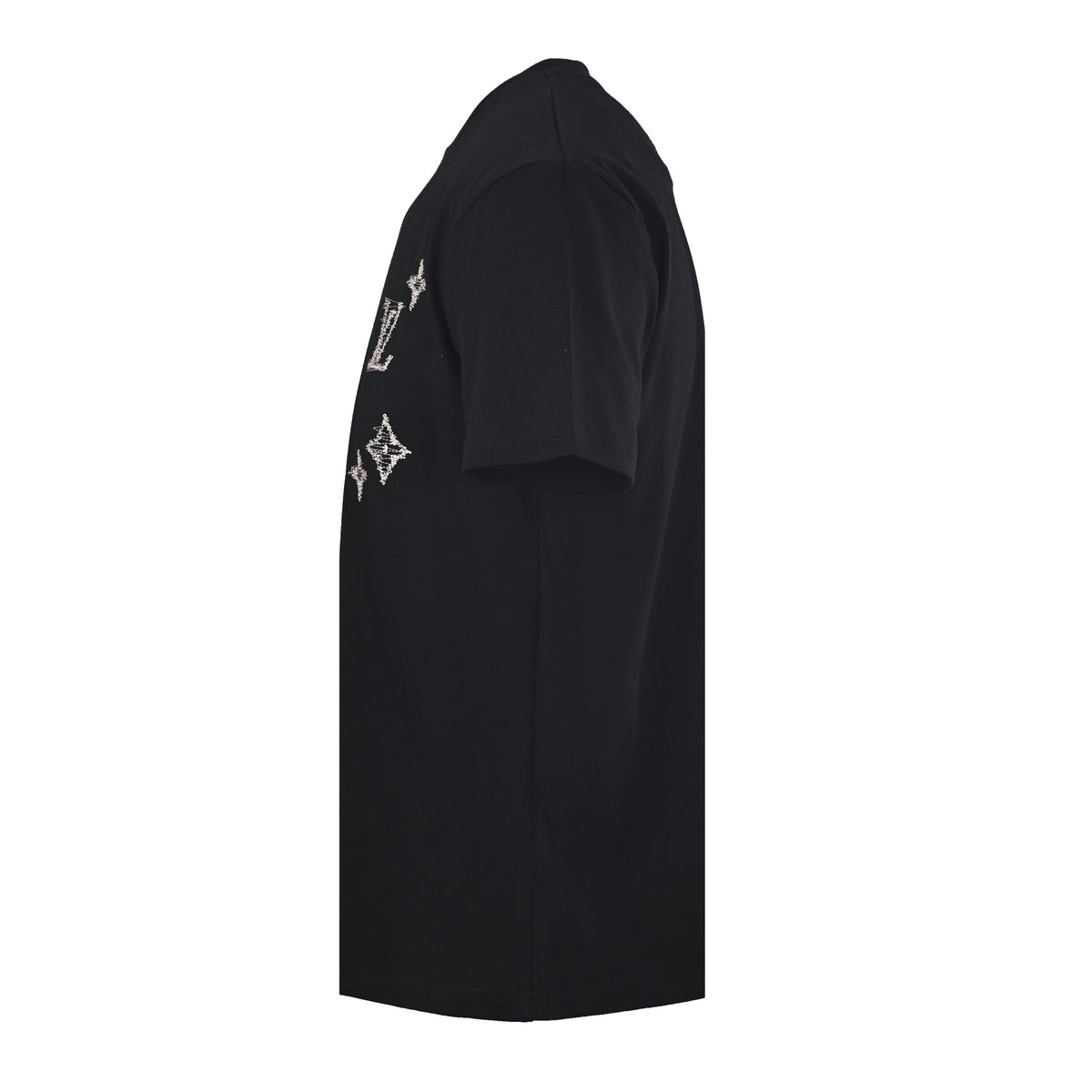 Louis Vuitton Black Monogram Embroidered T-Shirt | Designer Streetwear