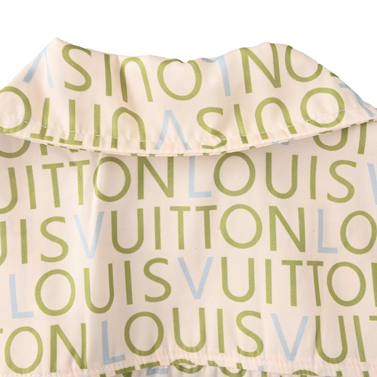 Louis Vuitton All-Over Letter Print Short-Sleeve Shirt | Resort Style