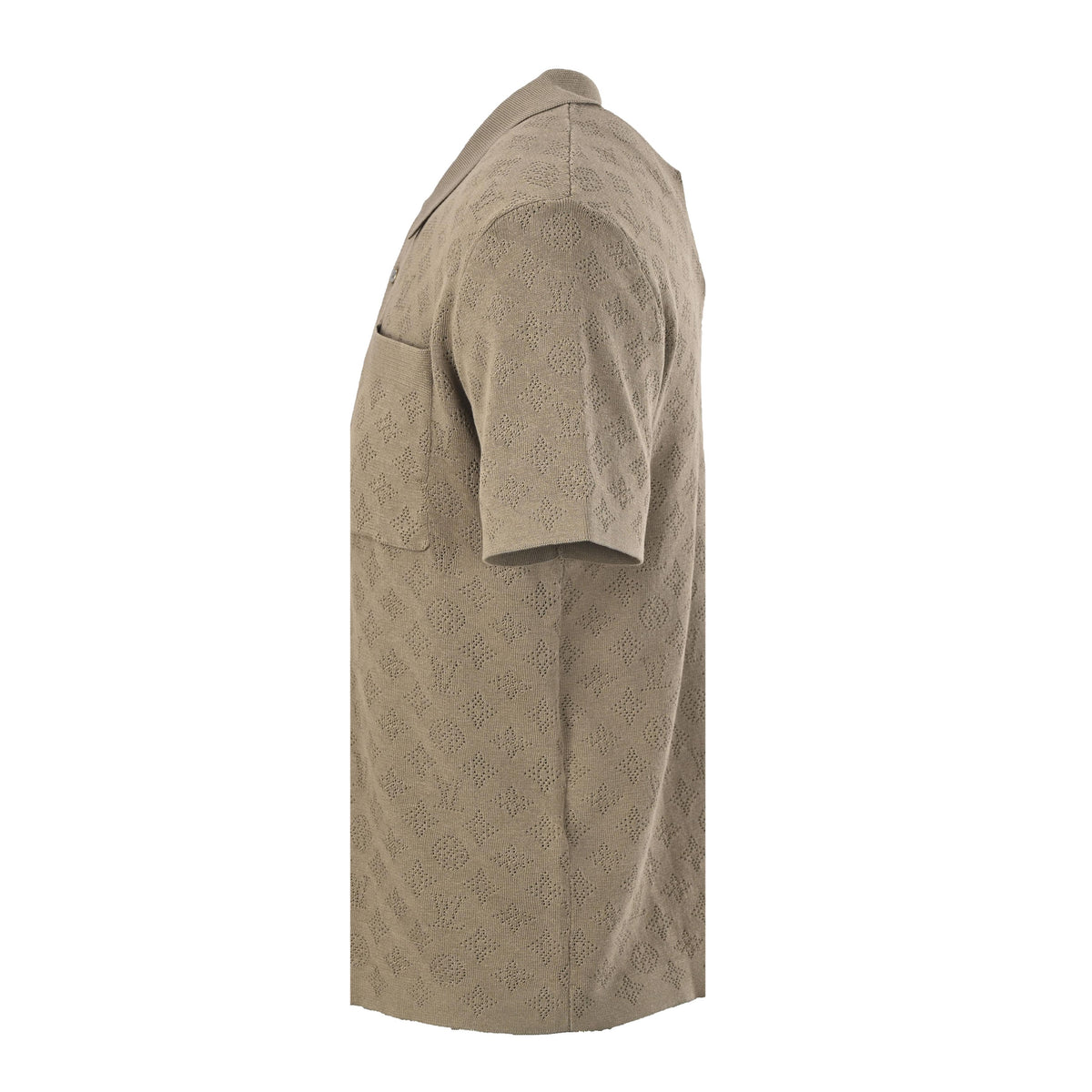 Louis Vuitton Taupe Monogram Openwork Polo | Luxury Smart Casual Knitwear