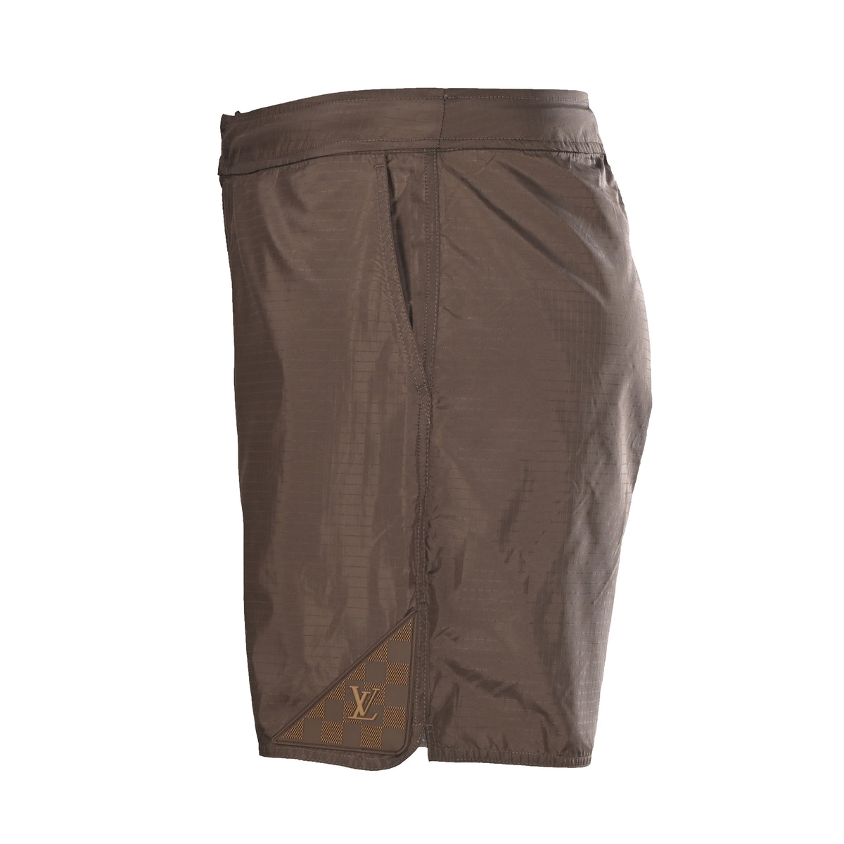 Louis Vuitton Technical Fabric Rubber Patch Swim Shorts | Luxury Resort Wear