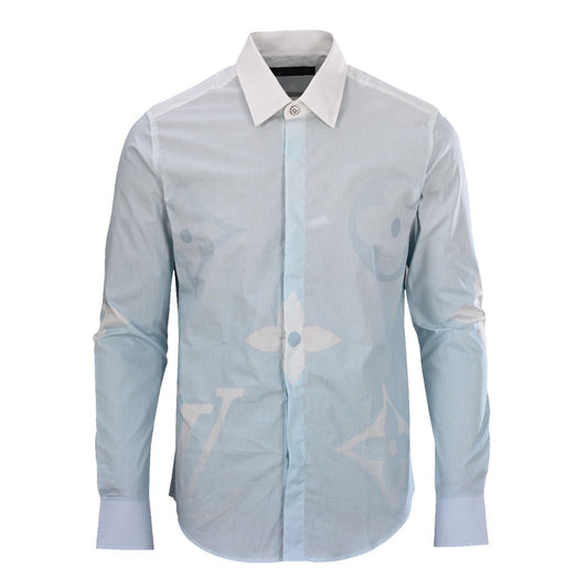 Louis Vuitton Gradient Letter Floral Long-Sleeve Shirt | Luxury Designer Casual