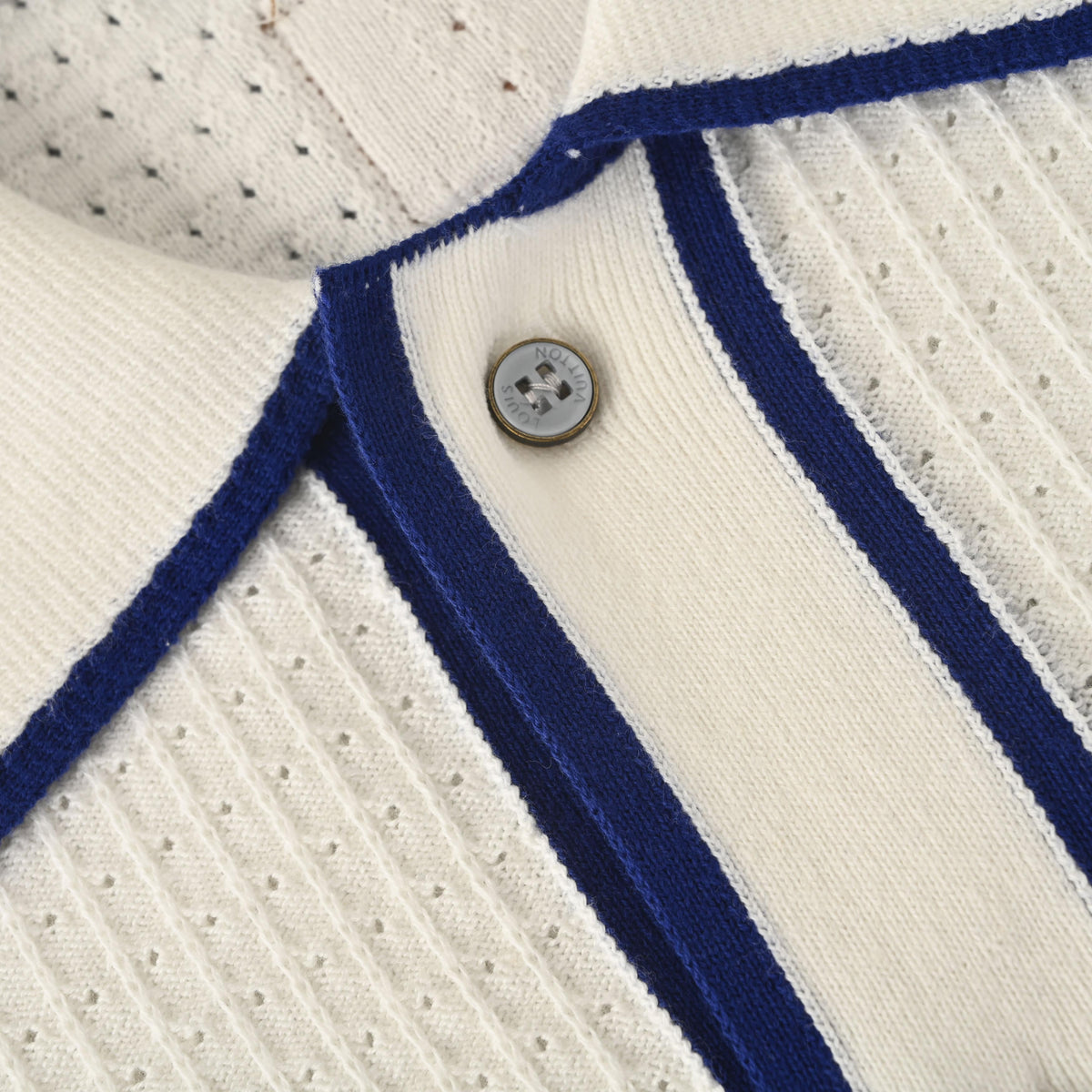 Louis Vuitton Waffle-Texture Embroidered Short-Sleeve Shirt | Luxury Designer Resort & Smart Casual Style