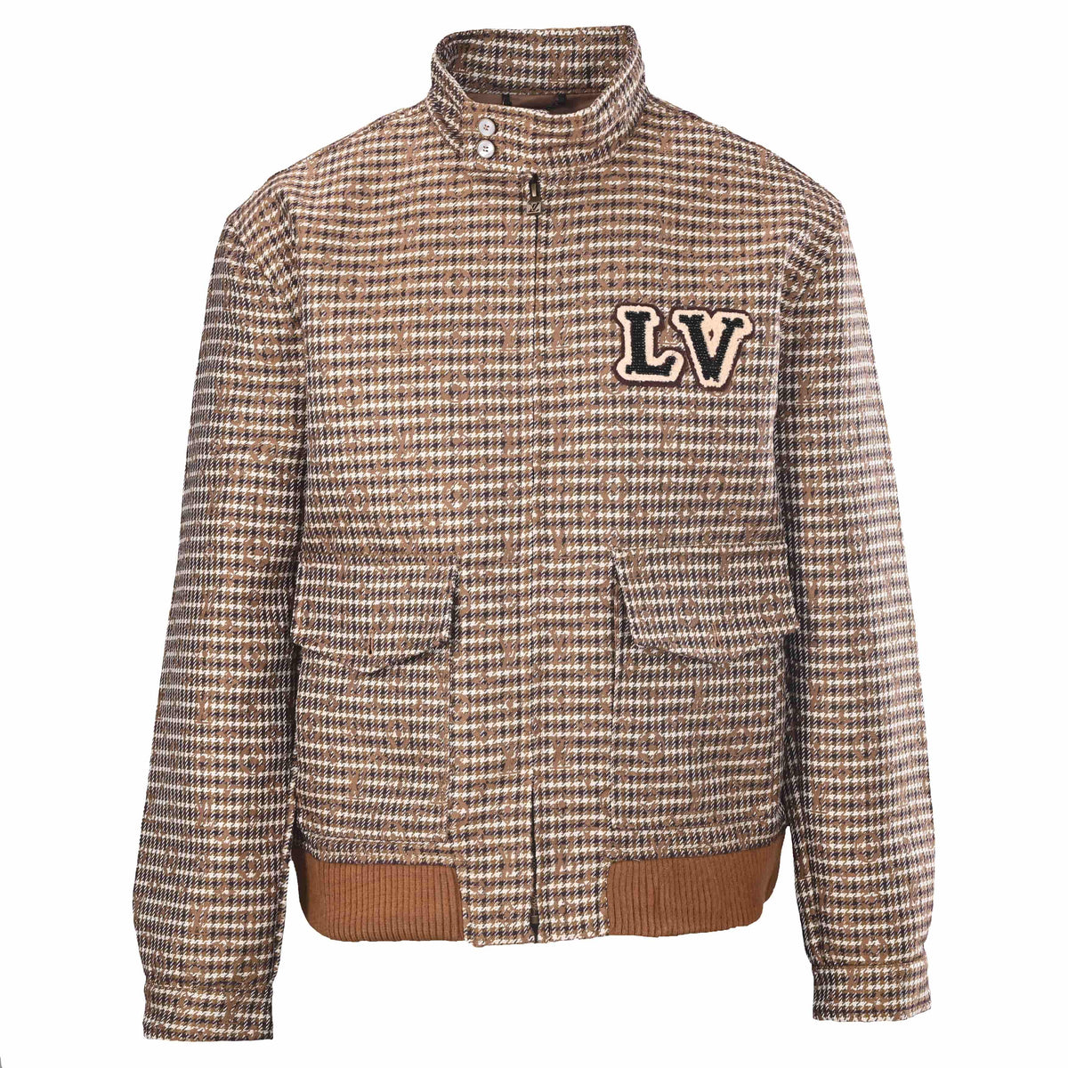 Louis Vuitton Houndstooth Monogram Jacket | Designer Patterned Outerwear for Smart Casual and Modern Streetwear