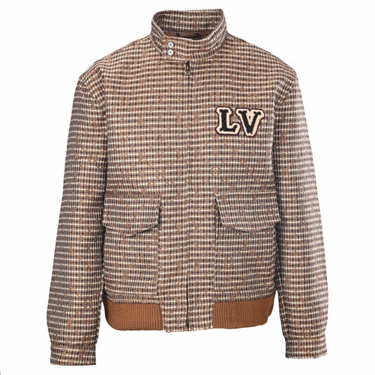 Louis Vuitton Houndstooth Monogram Jacket | Designer Patterned Outerwear for Smart Casual and Modern Streetwear