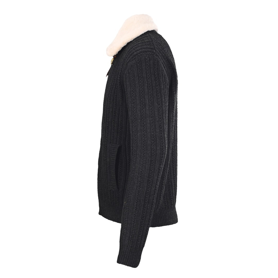 Louis Vuitton Wool Cashmere Blend Jacket | Luxury Fur-Collar Outerwear