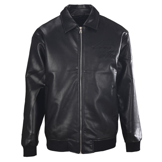 Louis Vuitton Triple Flower Embroidered Collared Leather Jacket | Luxury Outerwear & Designer Street Style