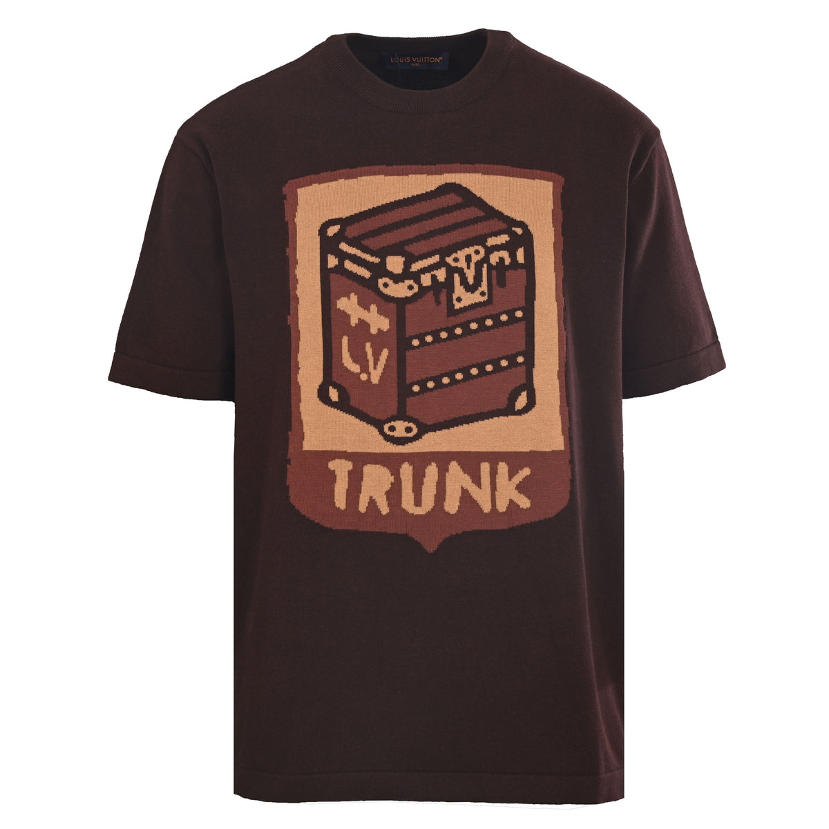 Louis Vuitton Treasure Chest Jacquard Knit T-Shirt | Designer Knitwear