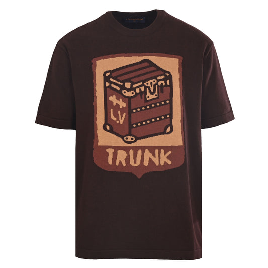 Louis Vuitton Treasure Chest Jacquard Knit T-Shirt | Designer Knitwear