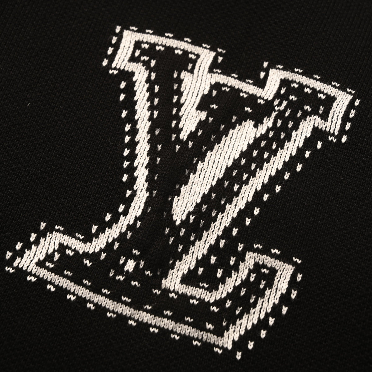 Louis Vuitton Intarsia Jacquard Logo Hooded Jacket | Cotton-Blend Designer Knitwear for Casual Streetwear