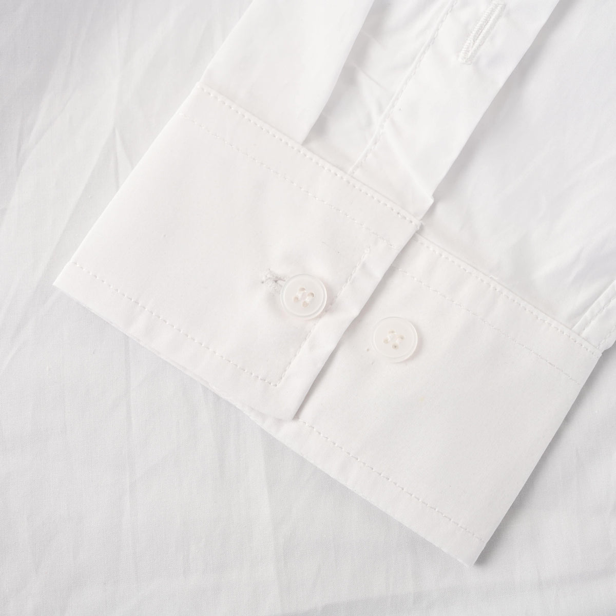 Louis Vuitton White Lovers Logo Shirt in Smooth Rayon Poplin, Unisex Long-Sleeve Button-Up with Concealed Placket and Point Collar