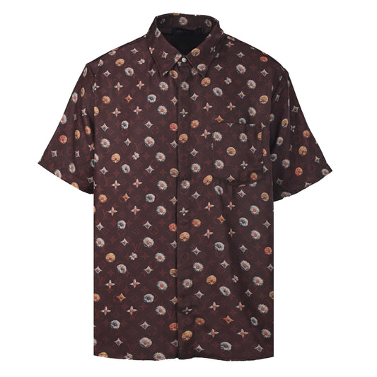 Louis Vuitton Daisy Monogram Short-Sleeve Shirt | Designer Vacation Style