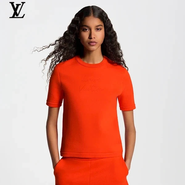 Louis Vuitton Embossed Signature Short-Sleeve T-Shirt