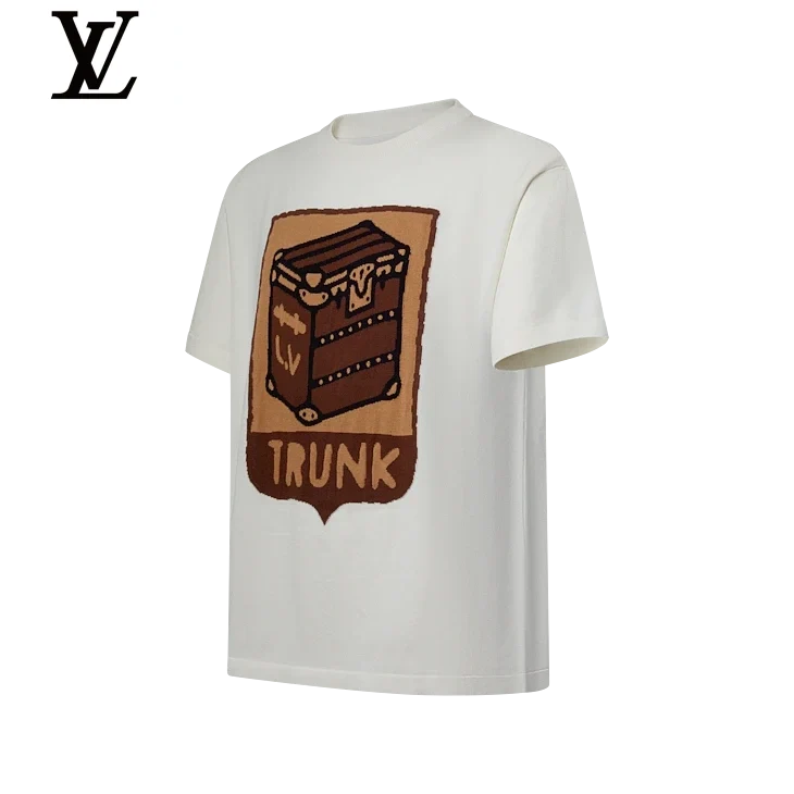 Louis Vuitton White Lovers Flower Print Short Sleeve T-Shirt