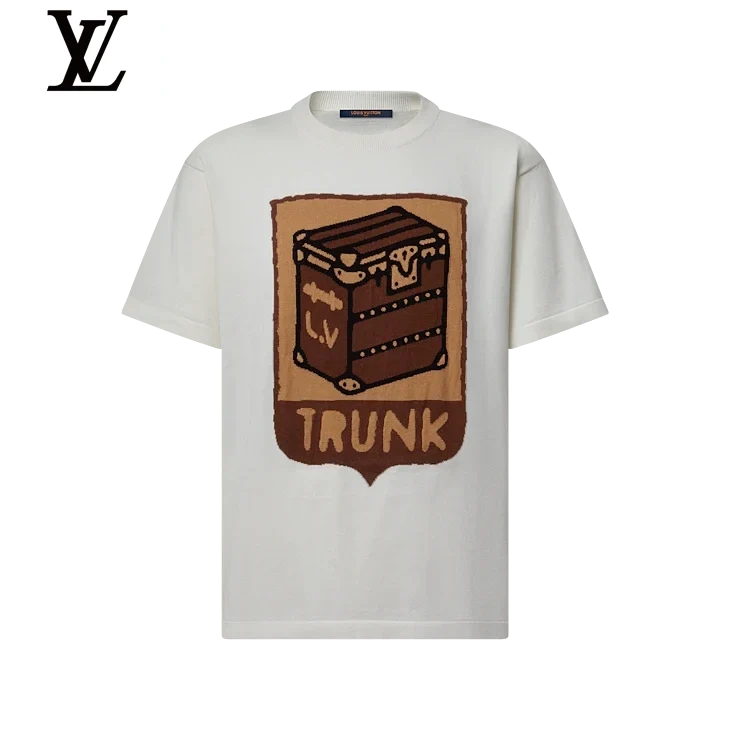 Louis Vuitton White Lovers Flower Print Short Sleeve T-Shirt