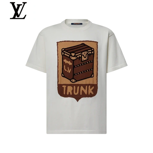 Louis Vuitton White Lovers Flower Print Short Sleeve T-Shirt