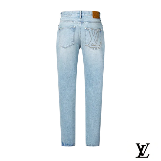 Louis Vuitton Light Wash Straight-Leg Denim Jeans
