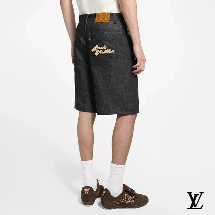 Louis Vuitton Dark Grey Denim Bermuda Shorts