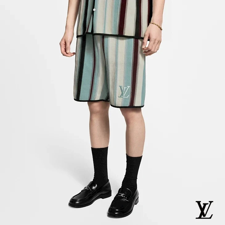 Louis Vuitton Multicolor Striped Knit Shorts