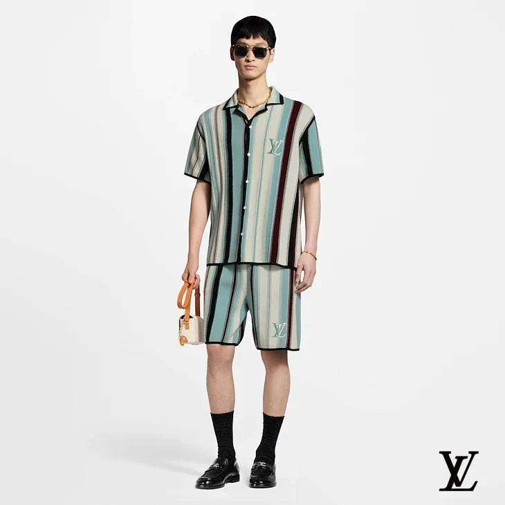 Louis Vuitton Multicolor Striped Knit Shorts