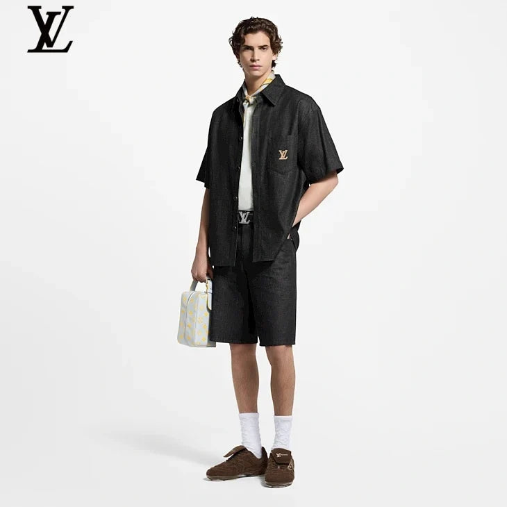 Louis Vuitton Japanese Landscape Back Embroidery Short-Sleeve Shirt