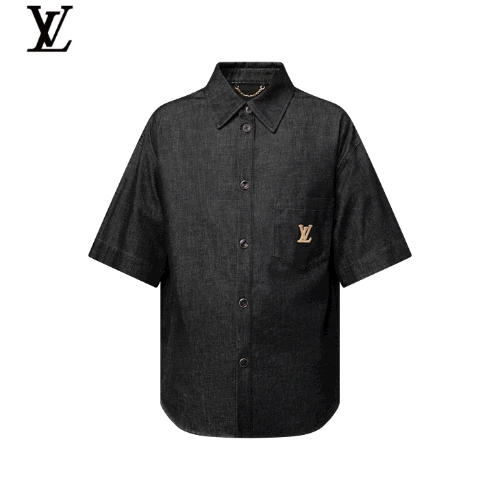 Louis Vuitton Japanese Landscape Back Embroidery Short-Sleeve Shirt