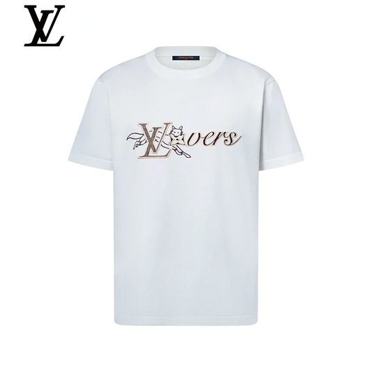 Louis Vuitton White Fox Logo Short Sleeve T-Shirt