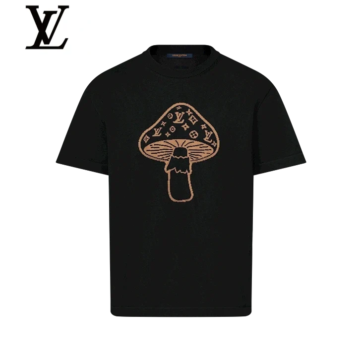 Louis Vuitton Black Mushroom Print T-Shirt