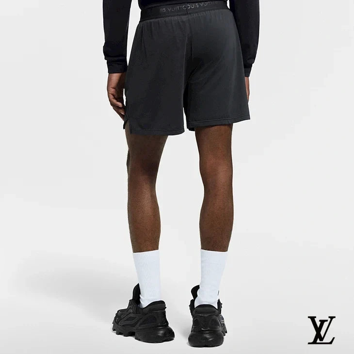 Louis Vuitton Black Double-Layer Sport Shorts
