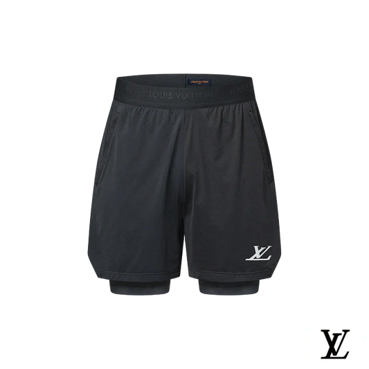 Louis Vuitton Black Double-Layer Sport Shorts