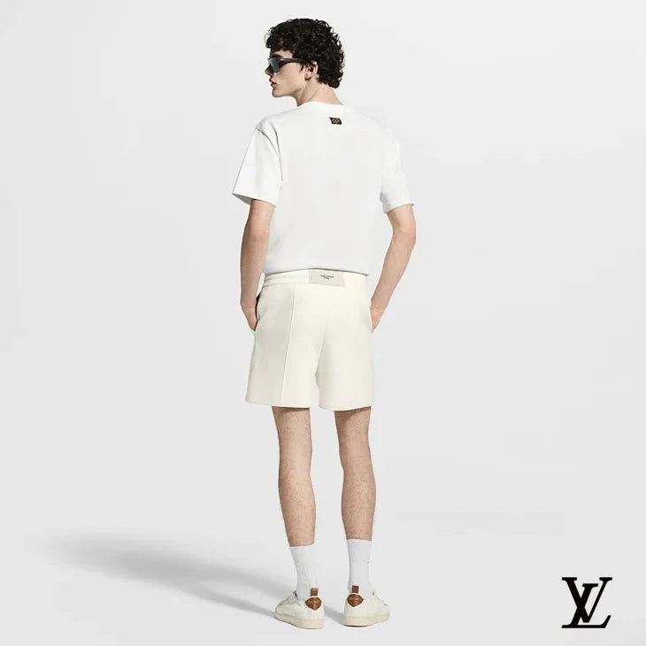 Louis Vuitton Off-White Drawstring Knit Shorts