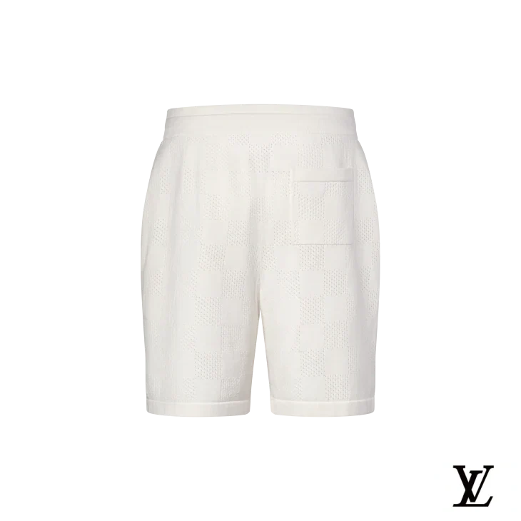 Louis Vuitton White Damier Knit Shorts