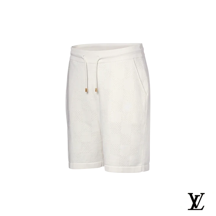 Louis Vuitton White Damier Knit Shorts
