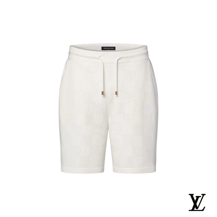 Louis Vuitton White Damier Knit Shorts