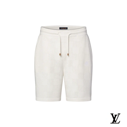 Louis Vuitton White Damier Knit Shorts